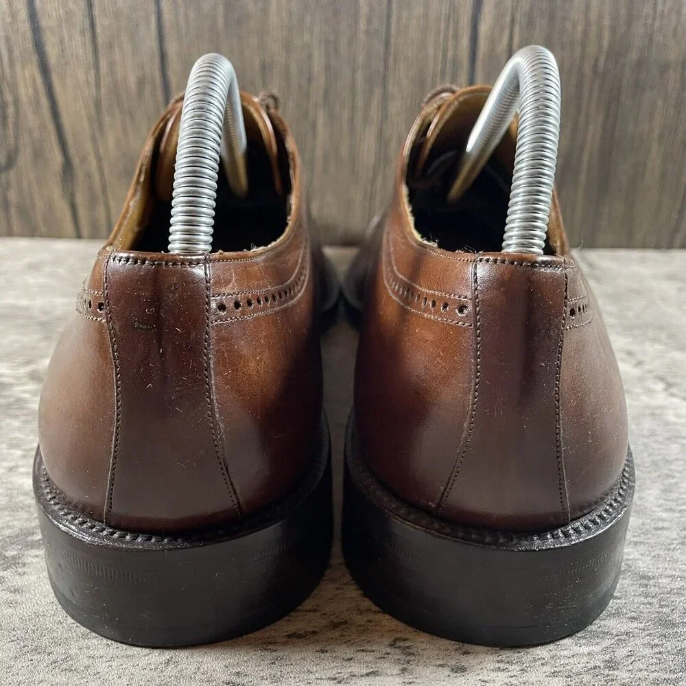 Mezlan Vicente Cap-Toe Brogue Oxford Brown Leather Men's Shoes Size 9.5 EUC - Picture 6 of 9